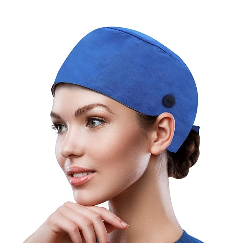 3 Scrub Cap Hat With Buttons
